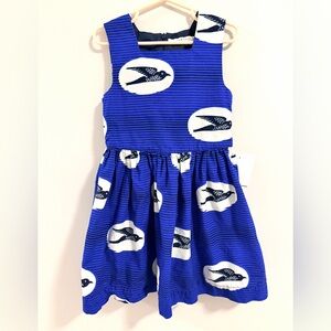 Girls Cyrillus x Csao Blue Bird Dress 8